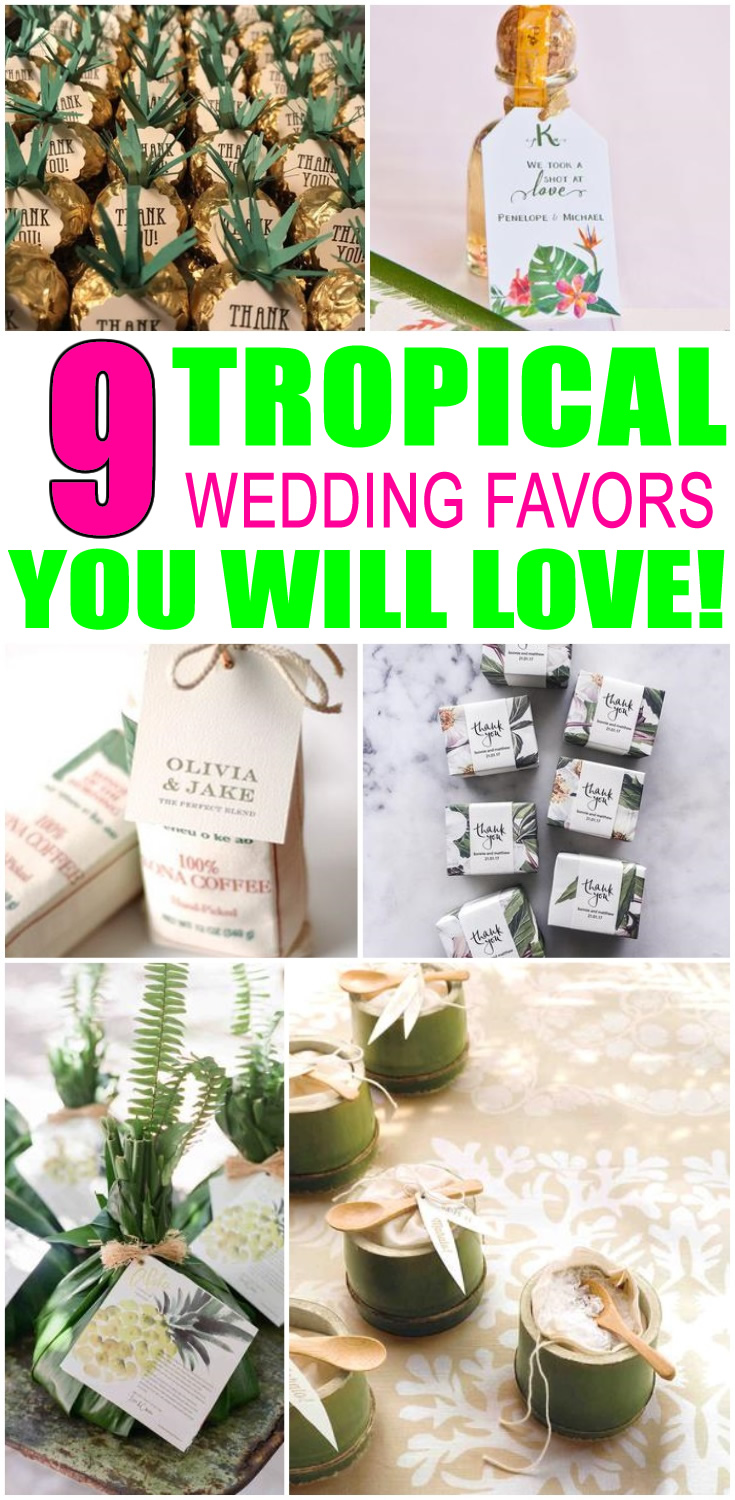 Tropical Wedding Favors