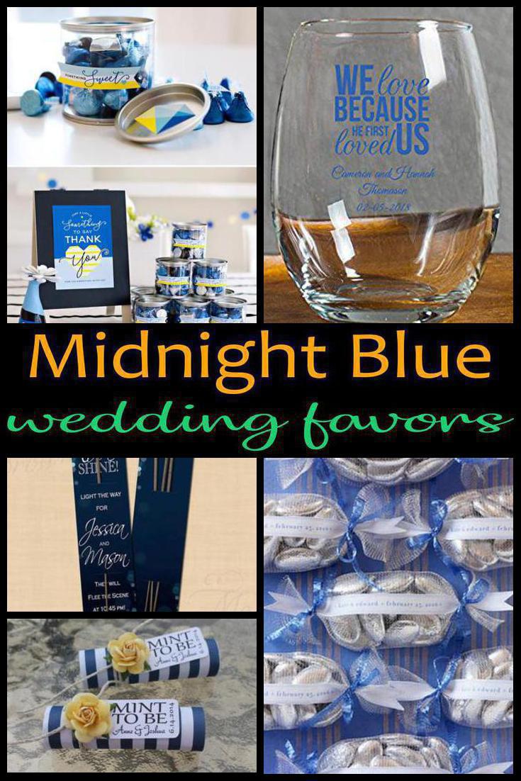 midnight blue wedding favors