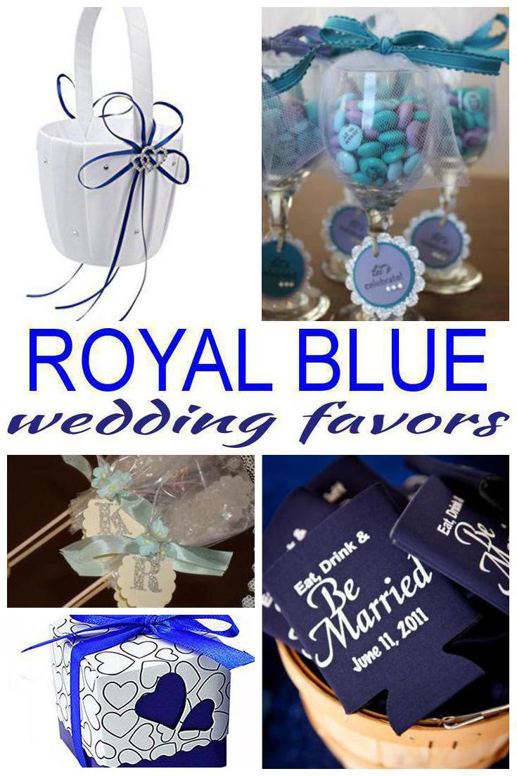 royal blue wedding favors