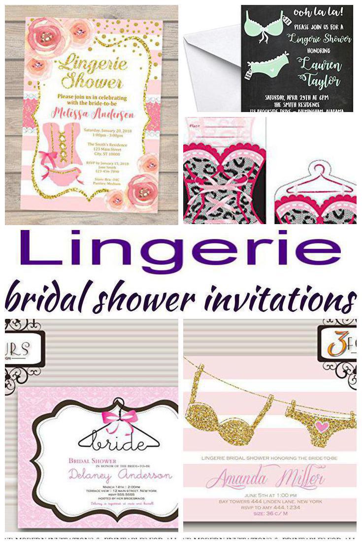 lingerie bridal shower invitations