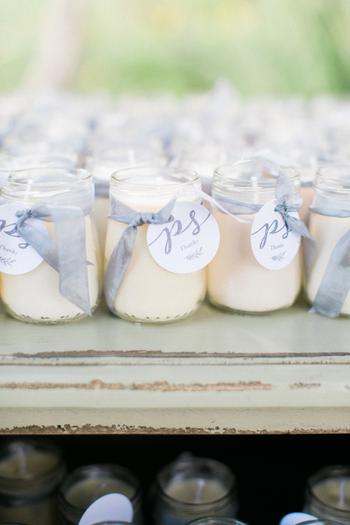 Jar Candle Wedding Favor