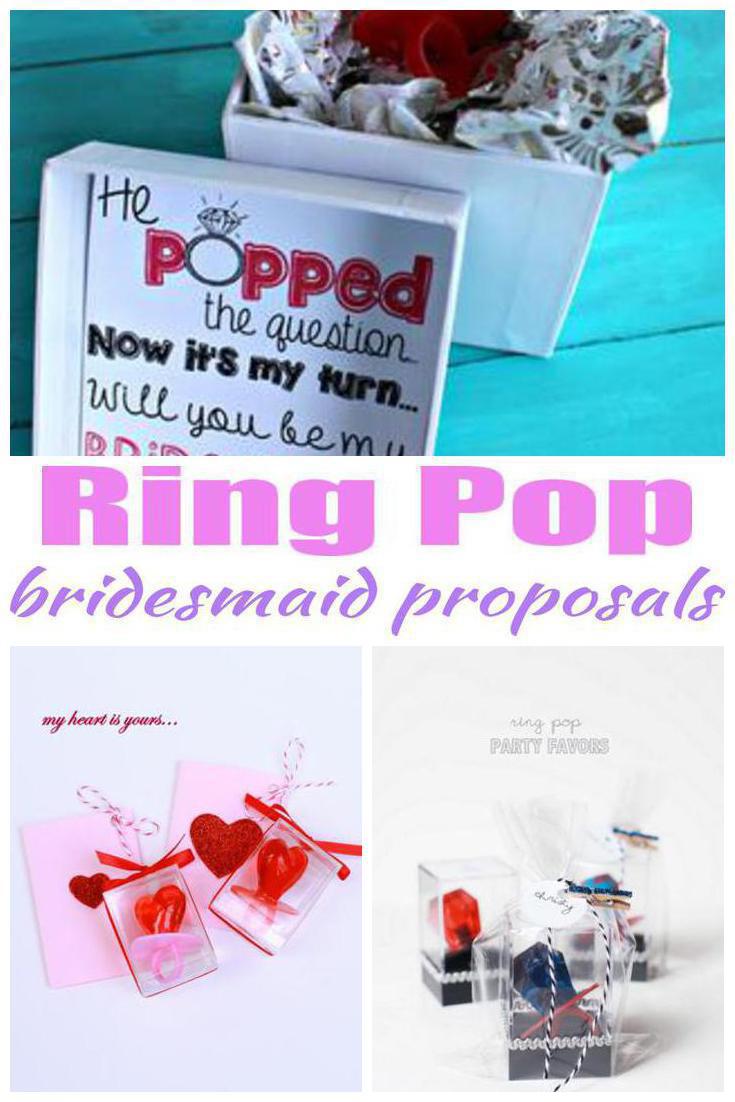 ring pop bridesmaid proposals