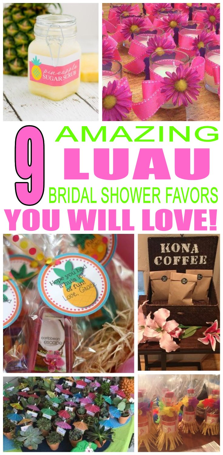 Luau Bridal Shower Party Favors