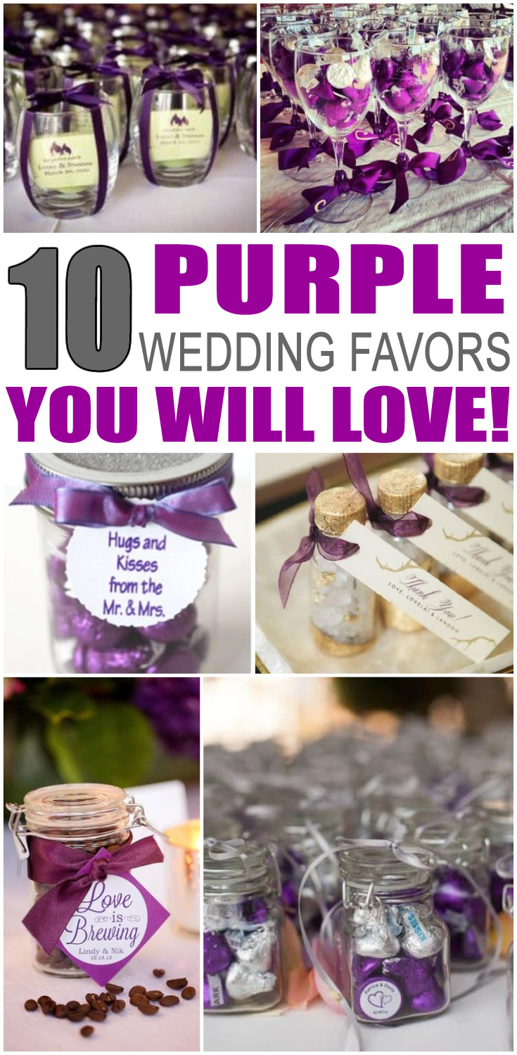 Purple Wedding Favors