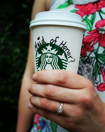 Simple Starbucks Bridesmaid Proposals