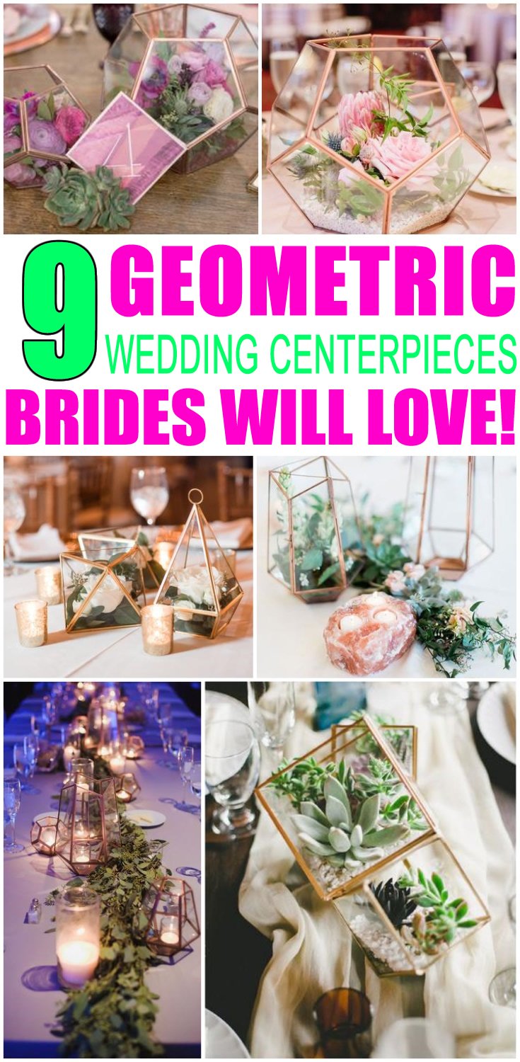 Geometric Wedding Centerpieces