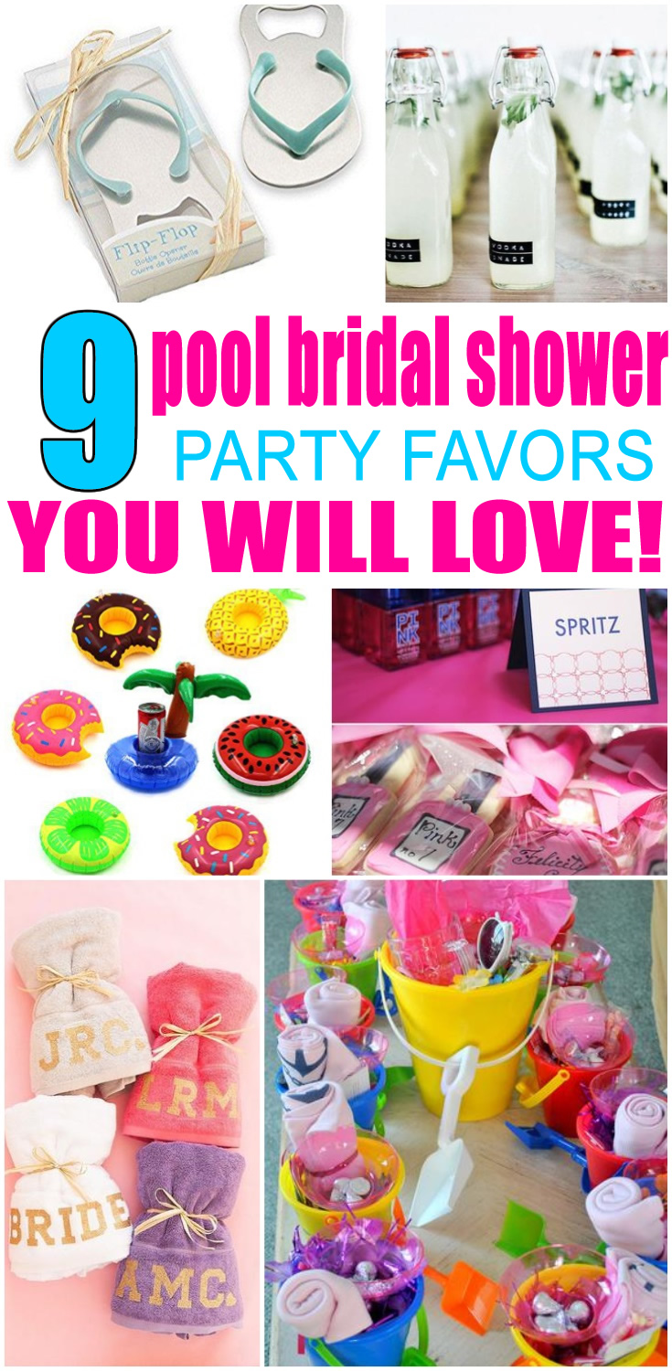 Pool Bridal Shower Favors