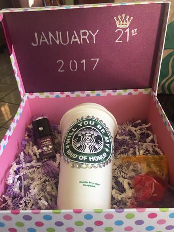 Diy Starbucks Bridesmaid Proposal Box