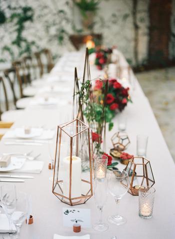 Geometric Wedding Centerpiece Candle Holders