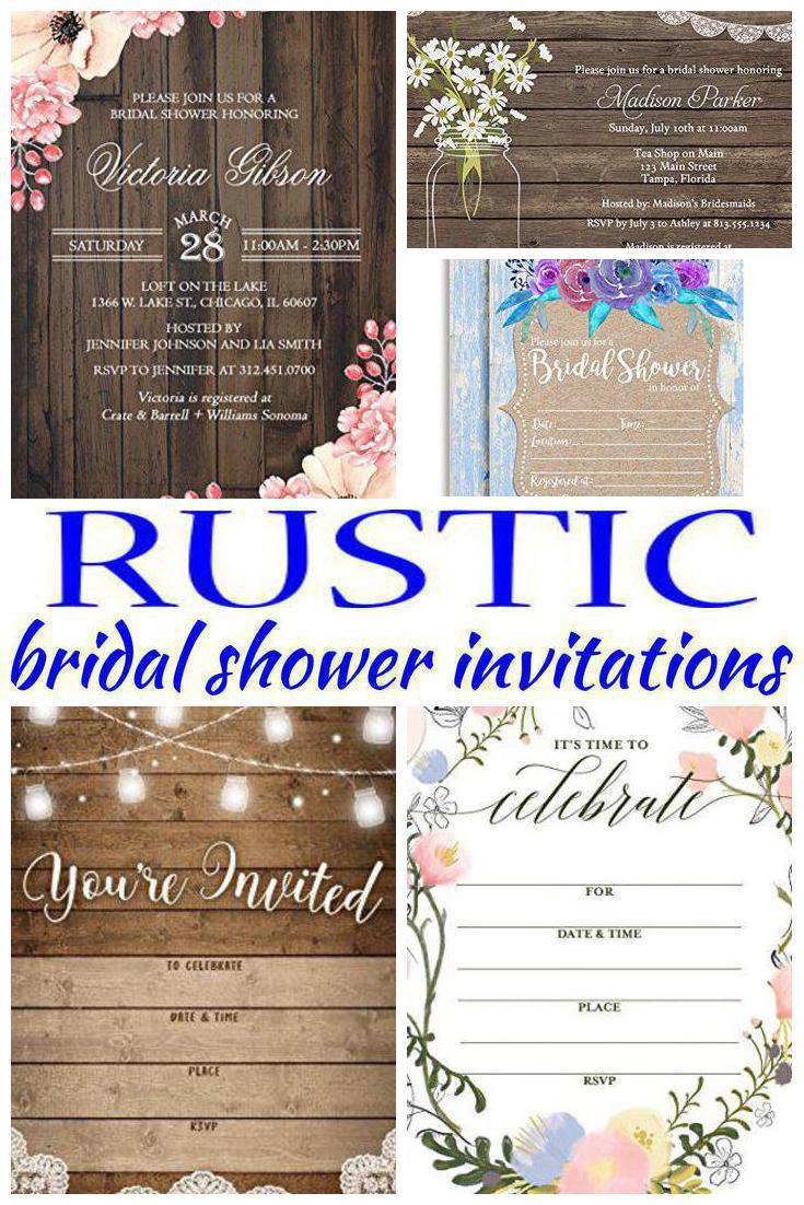 rustic bridal shower invitations