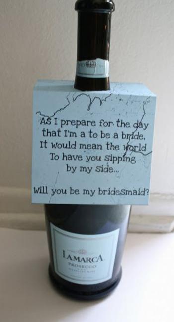 Simple Wine Bridesmaid Proposals