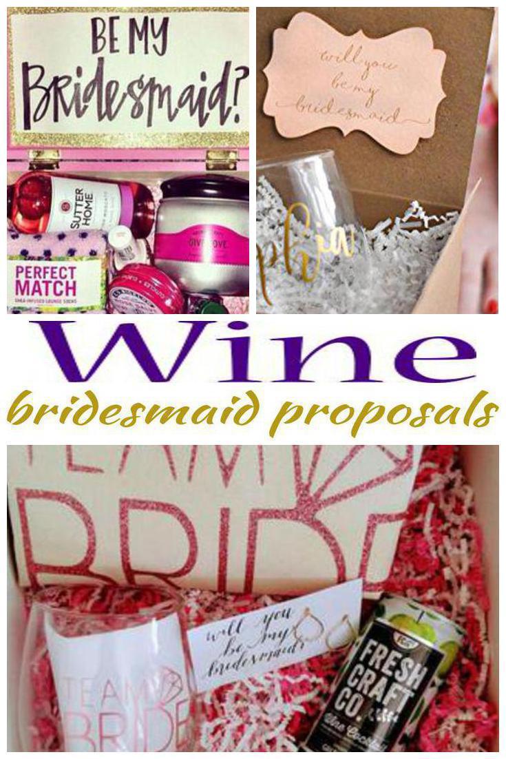 wine bridesmaid proposals